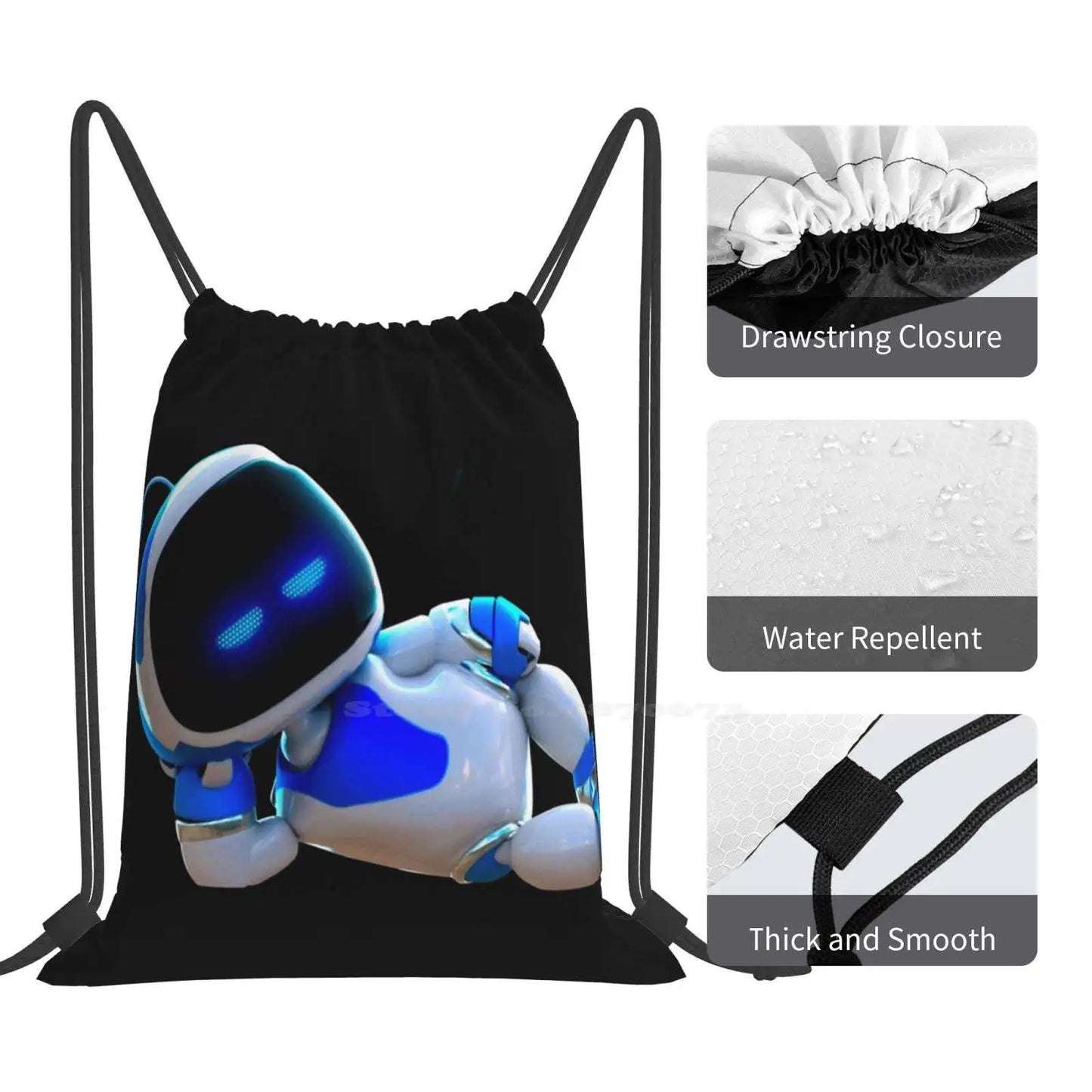 Astrobot Drawstring Bag Black