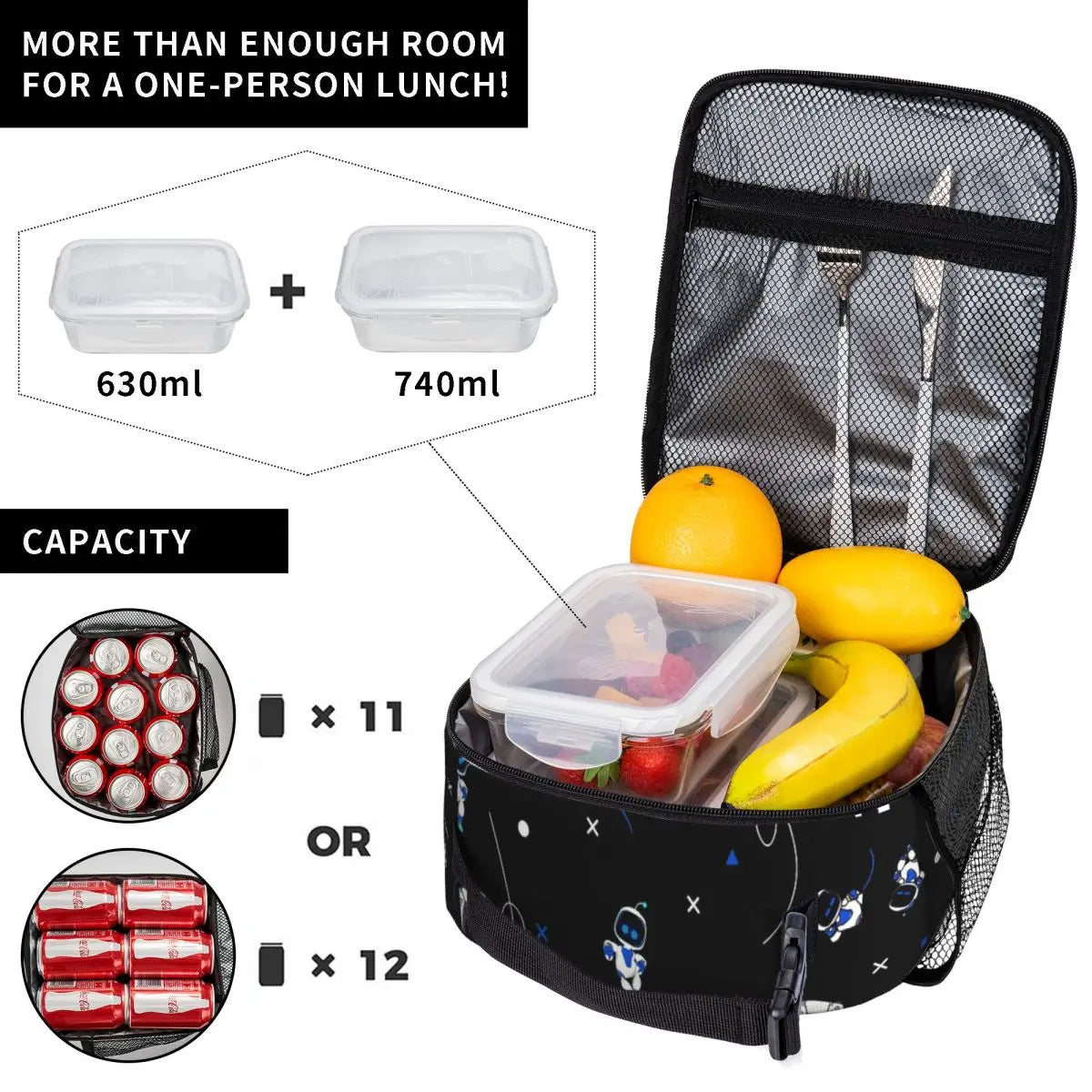 Astrobot Lunch Tote Cooler Bag