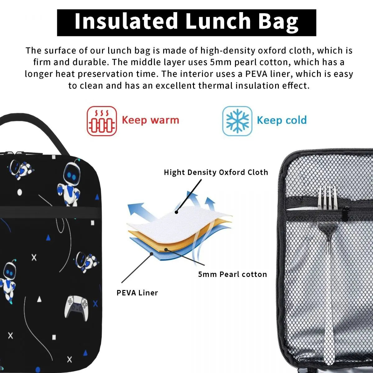 Astrobot Lunch Tote Cooler Bag